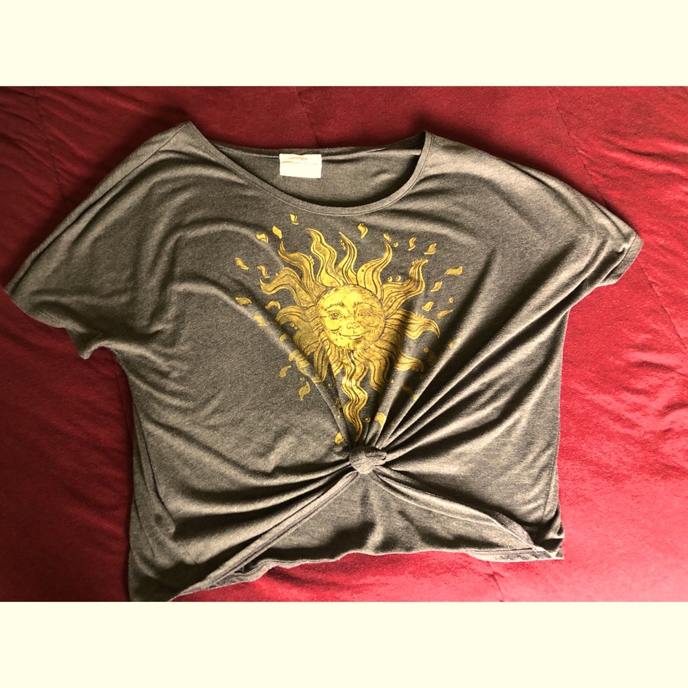 ✿ knot front vintage sun tee ✿